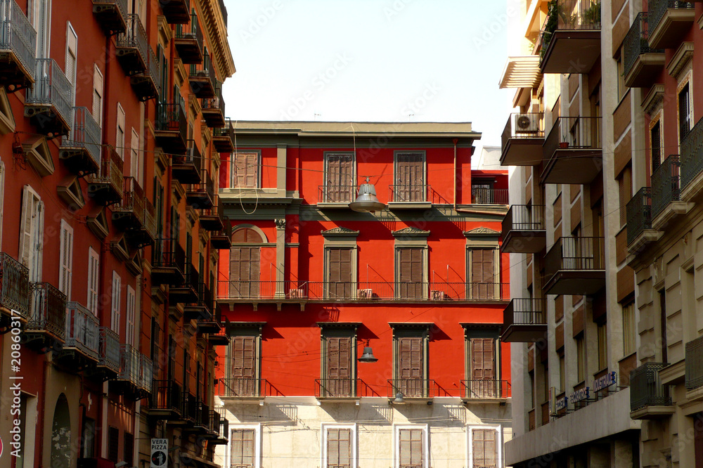 red building in naples
