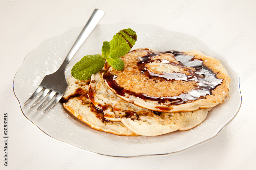 pancakes drizzled in caramel pancakes drizzled in caramel