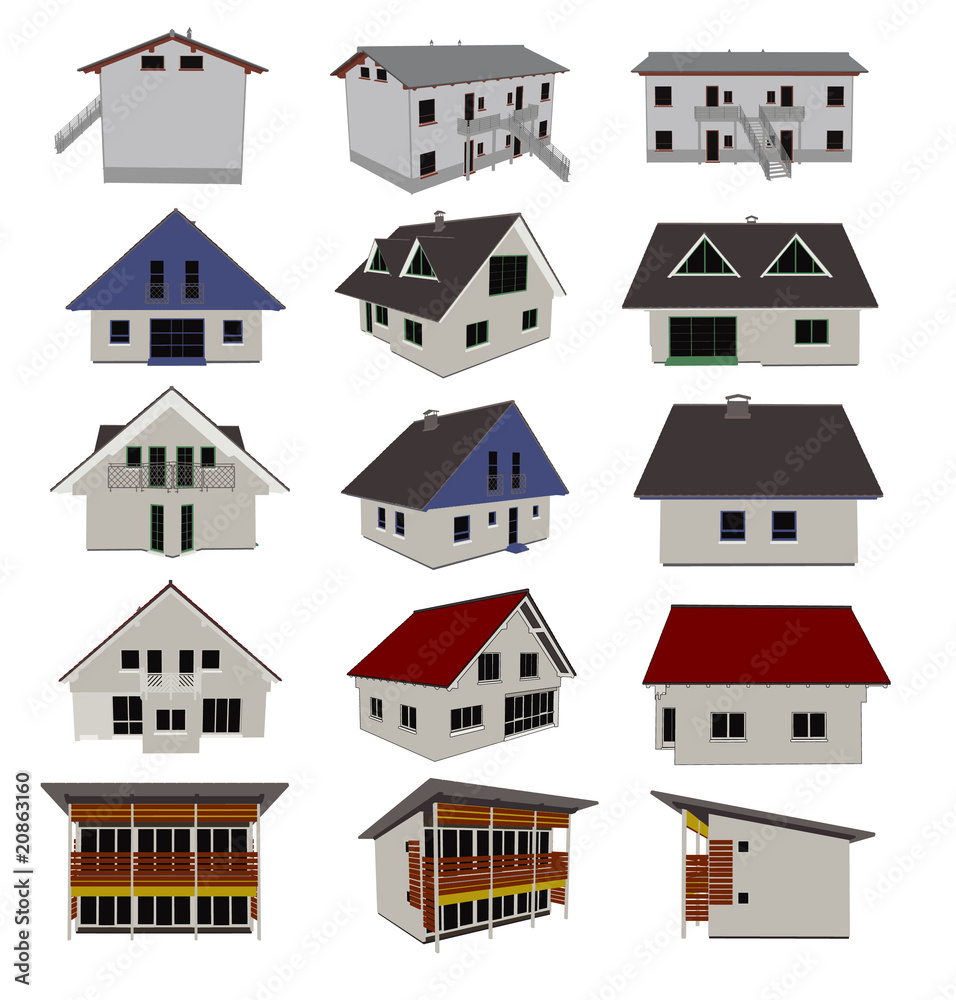 casas en vector