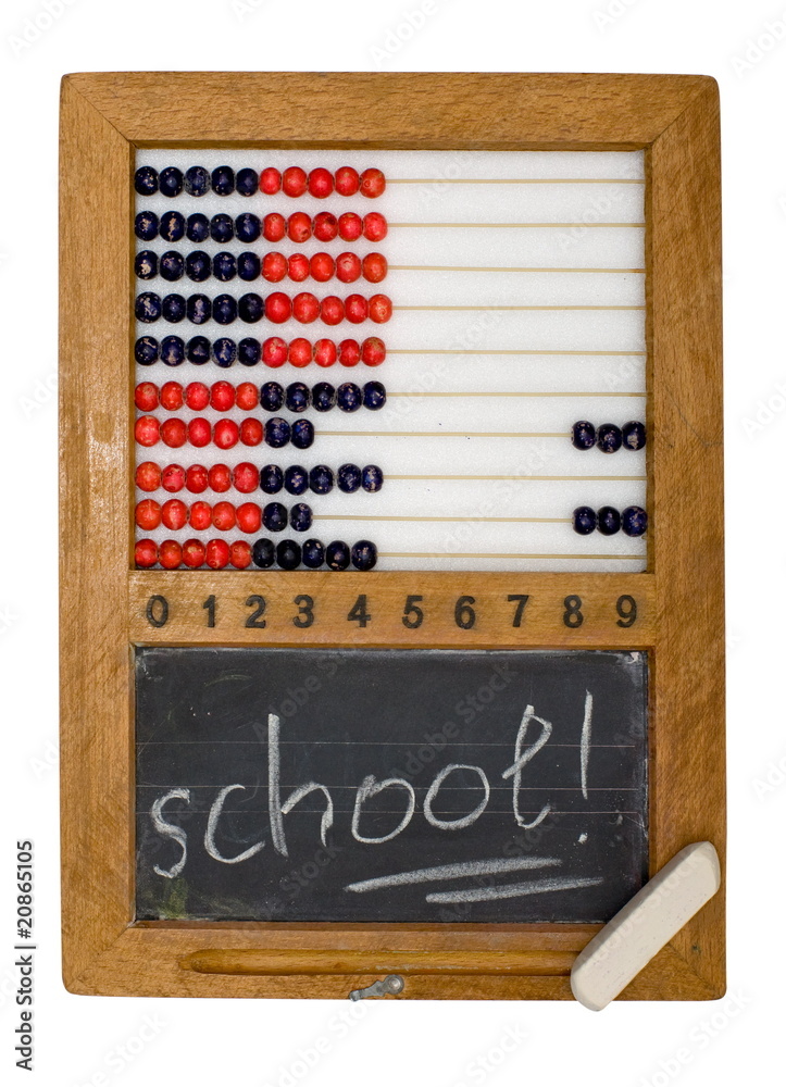 Children's school board and abacus Children's school board and abacus