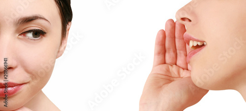 women said, woman listening to gossip