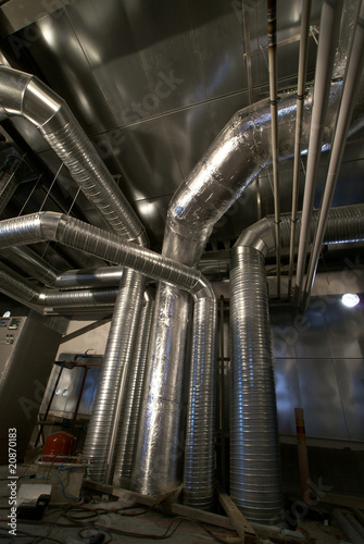 New air pipelines at construction