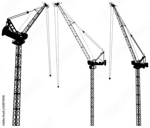 Elevating Construction Crane Vector 02