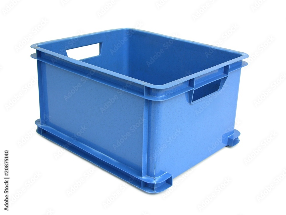 Poster, Print Plastikkiste blau, 40x30 cm