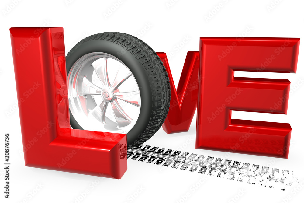 Naklejka premium Love Cars