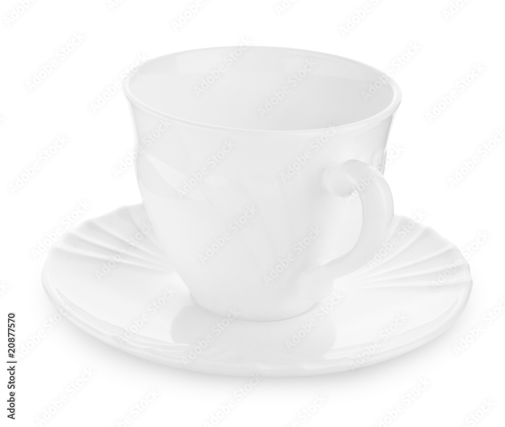 coffee cup on sauser isolated coffee cup on sauser isolated