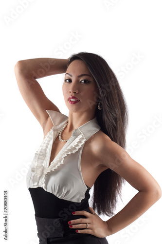 Studio shot of a beautiful sexy young asian woman