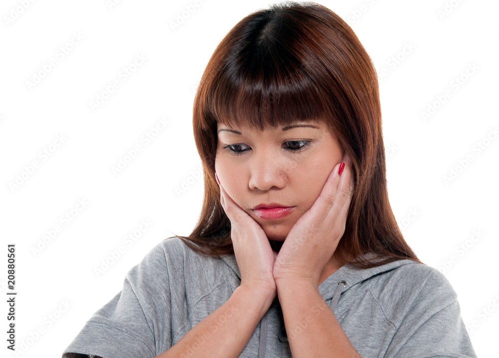 Worried and pensive woman Worried and pensive woman