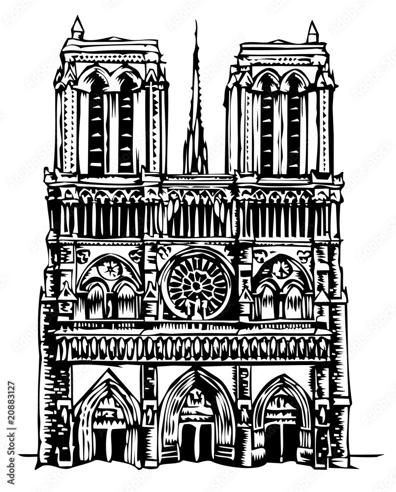 Fototapeta premium Katedra Notre Dame w Paryżu