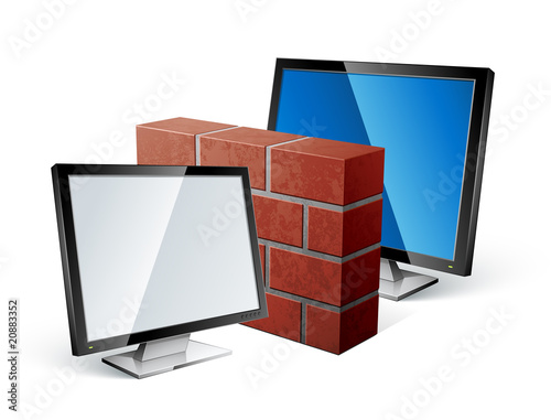 Firewall pare-feu / concept protection informatique