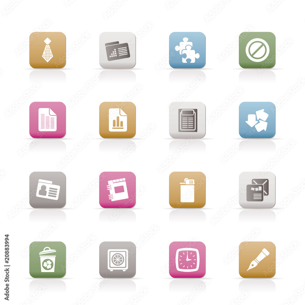 Business and Office Icons - vector icon set Business and Office Icons - vector icon set