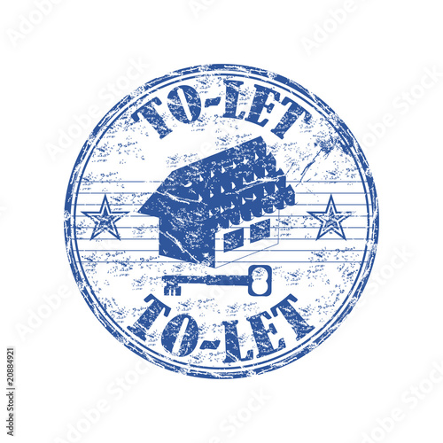 To let blue grunge rubber stamp