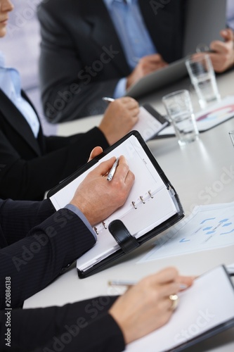 Hands on business meeting at office