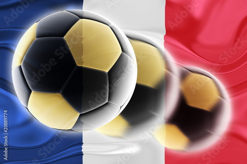 Flag of France wavy soccer