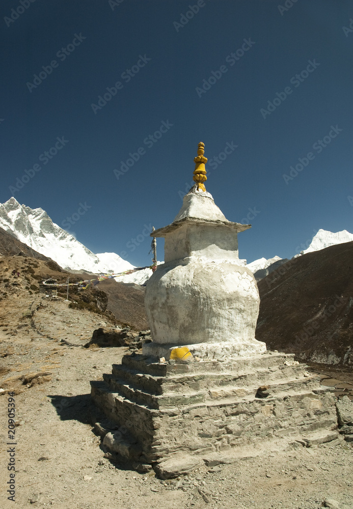 Stupa im Himalaja - Solo Khumbu, Nepal