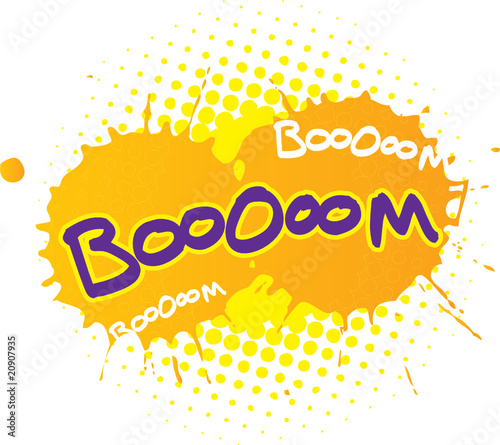 Vector cartoon comic book sound effects - boom
