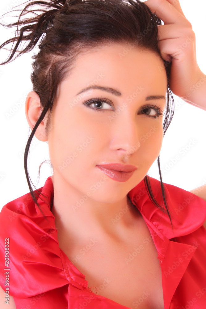 Beautiful young brunette woman portrait Beautiful young brunette woman portrait