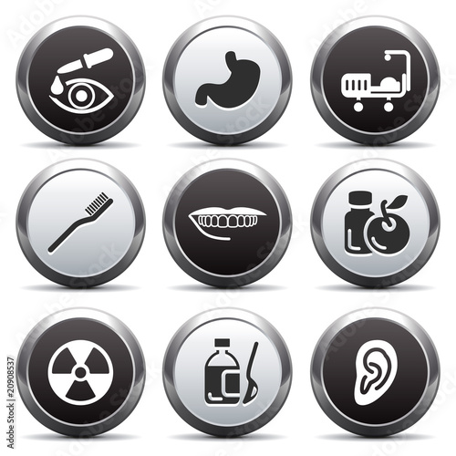 Metal button with icon 15
