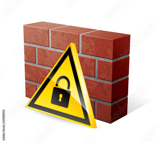 Firewall pare-feu / concept protection informatique