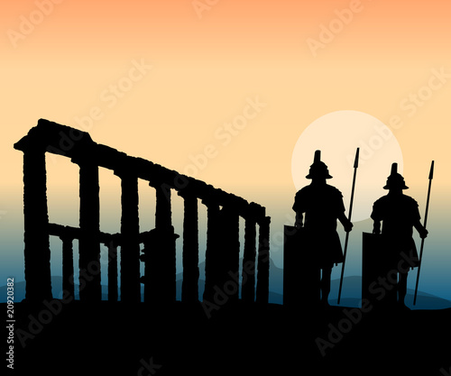 ancient roman or greek scenario vector