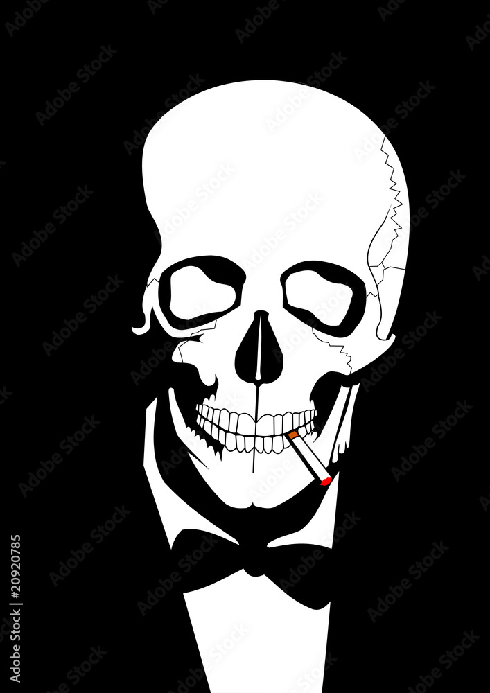 Fototapeta premium smoking skull