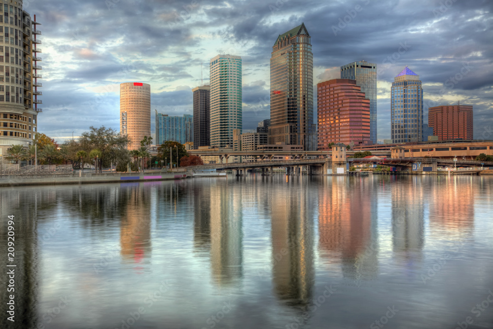 Beautiful blue sunrise sunset and reflections Tampa Beautiful blue sunrise sunset and reflections Tampa
