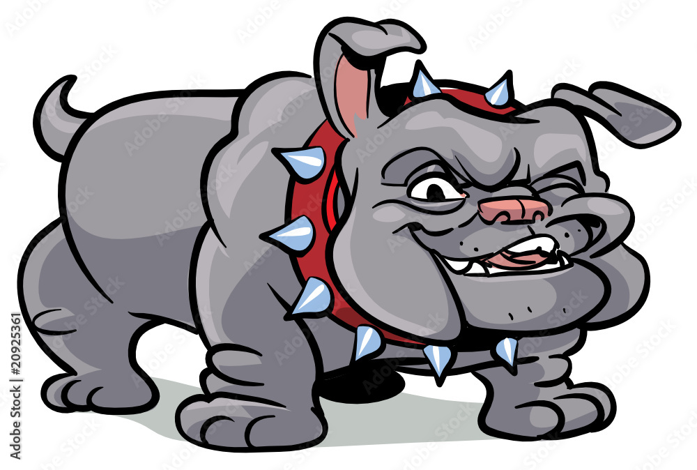 Fototapeta premium bulldog body - vector illustration, part of a series