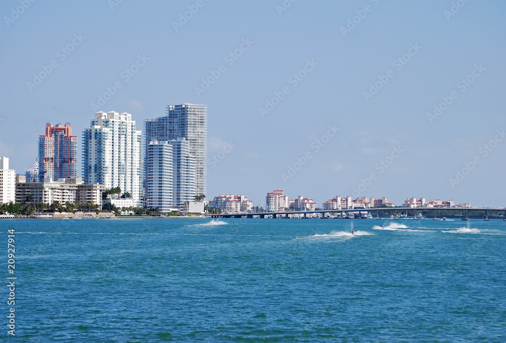 Fototapeta premium SoBe and Fisher Island Condos