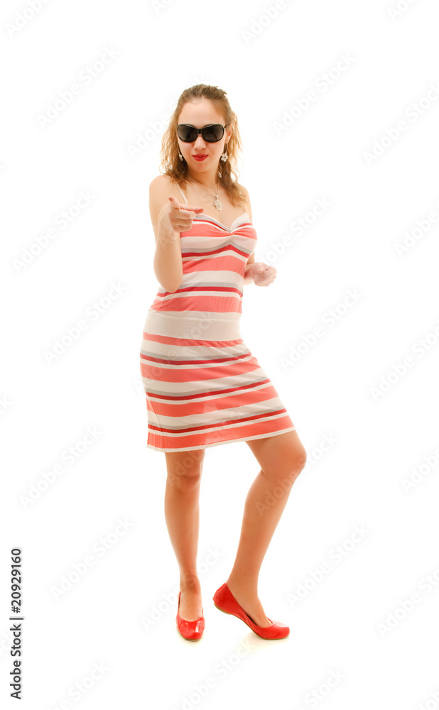 Woman pointing at viewer Woman pointing at viewer