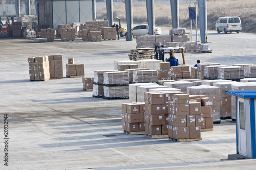 Cargo made in china at the airport