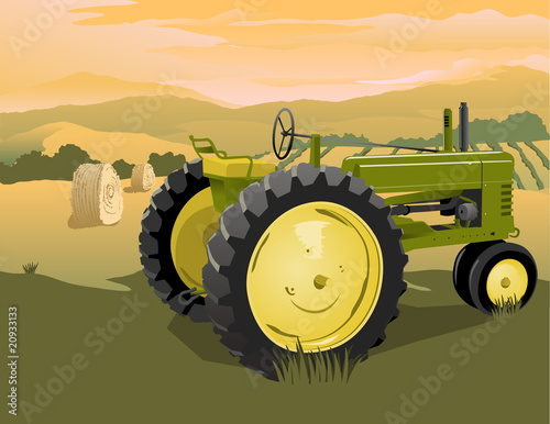 Farm Tractor Scene