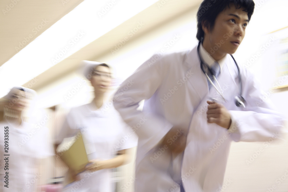 Obraz premium 走る医者