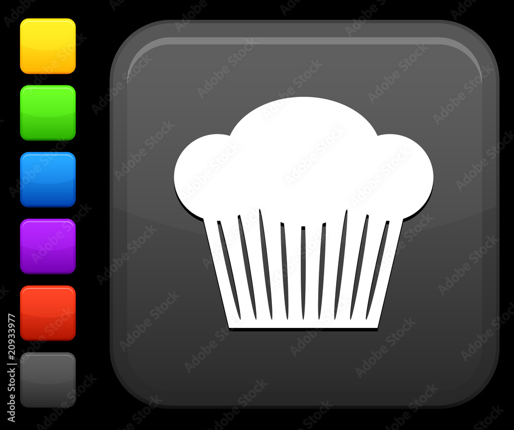 cupcake icon on square internet button cupcake icon on square internet button