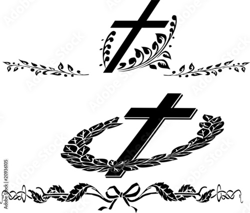 cross & wreath