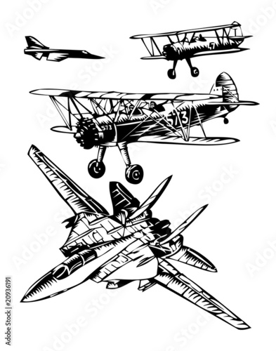warplanes of different eras