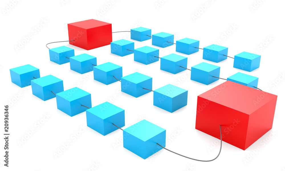 Obraz premium Połączone kostki