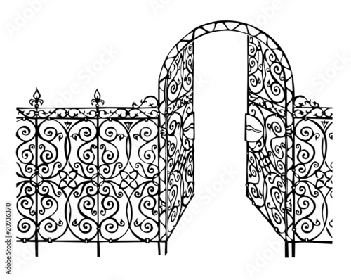 decorative iron fence