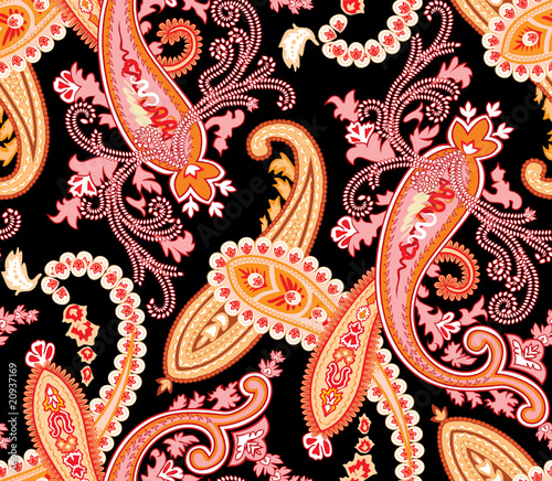 Vector. Seamless paisley background