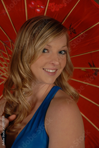 Blonde with Umbrella