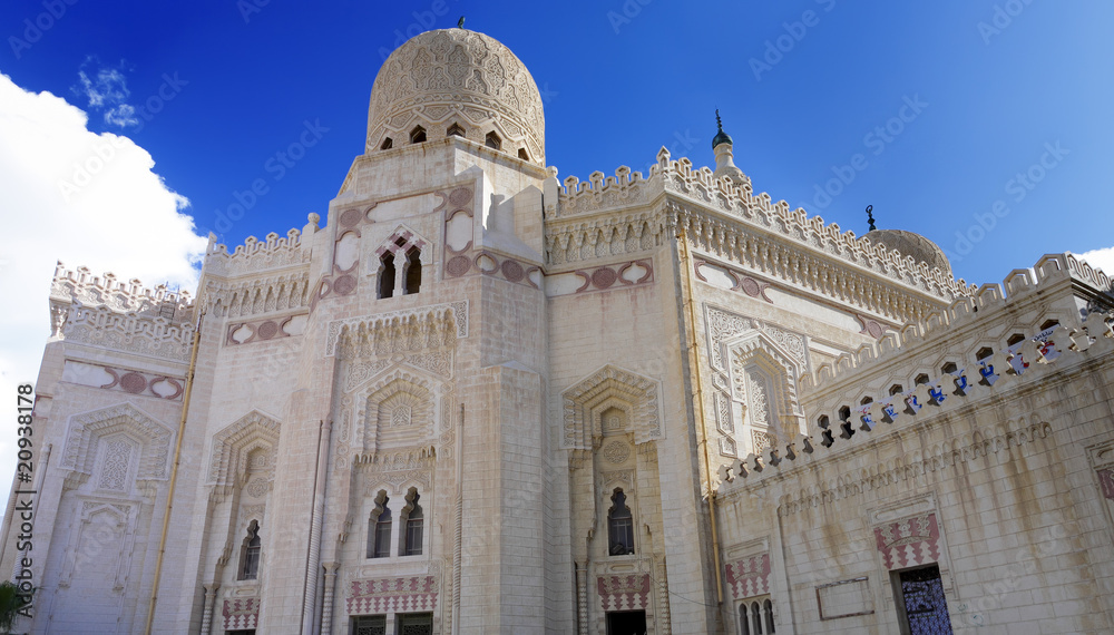 Mosque of Abu El Abbas Masjid, Alexandria, Egypt.