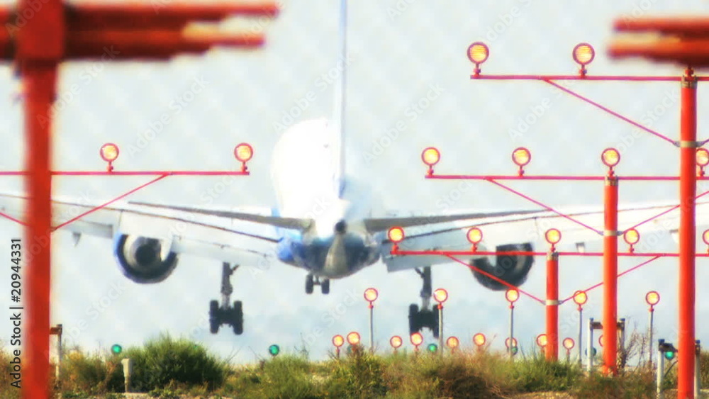 Jet Aircraft Landing 60FPS