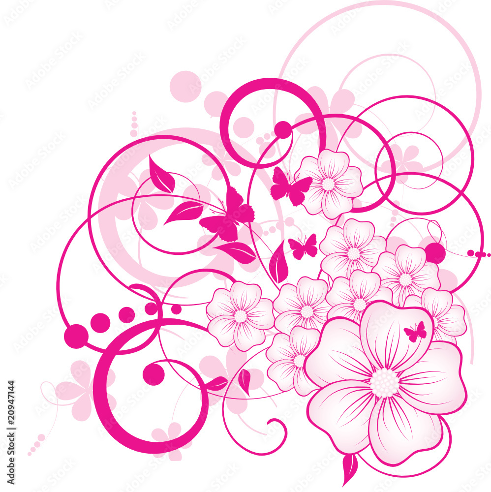 Abstract flowers background with place for your text Abstract flowers background with place for your text