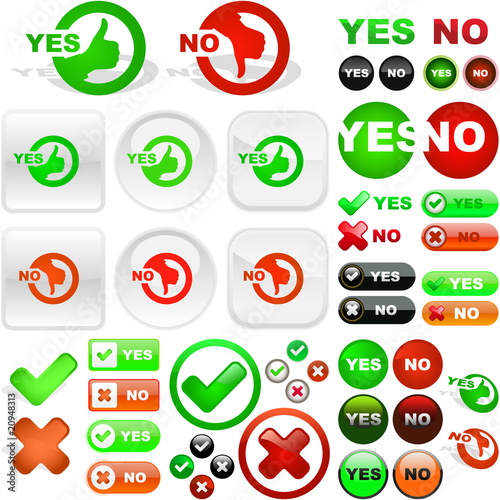 Approved and rejected buttons. Vector great collection.