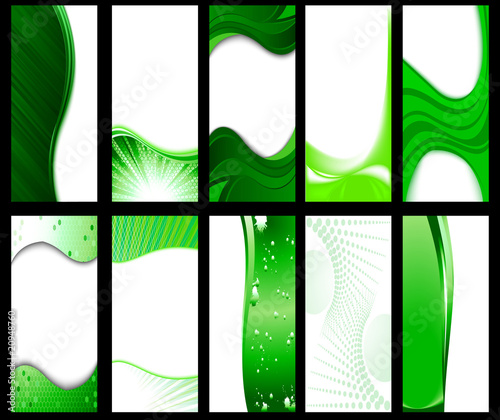 green business cards collection