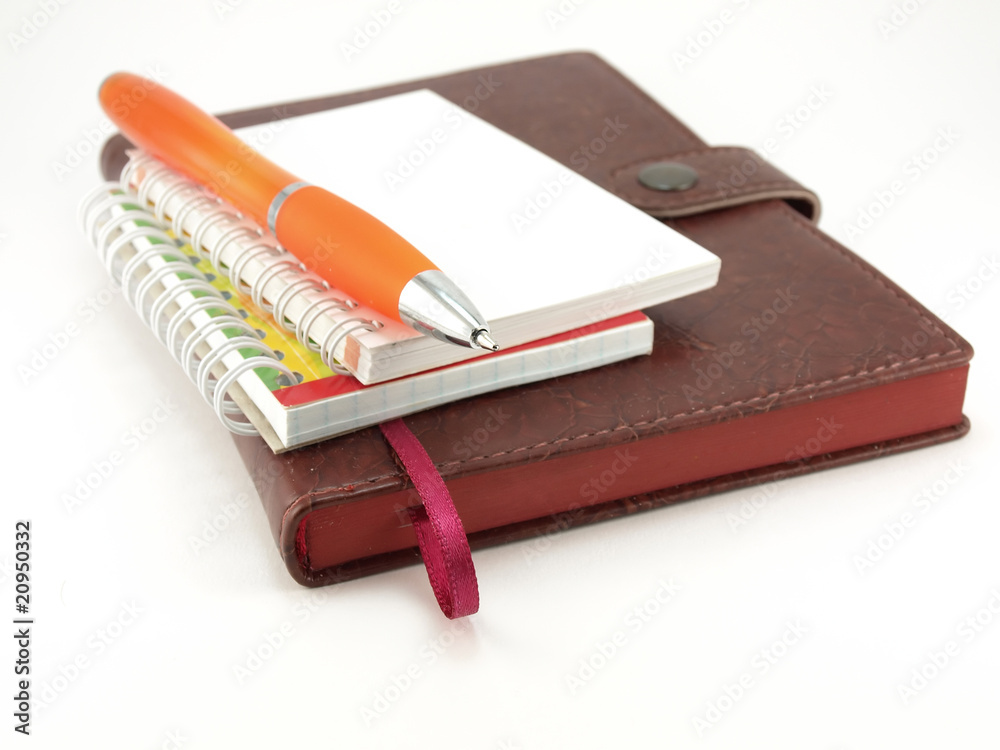 Notebooks and pen Notebooks and pen