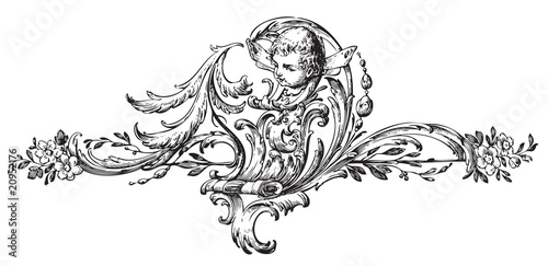 antique floral engraving (vector)