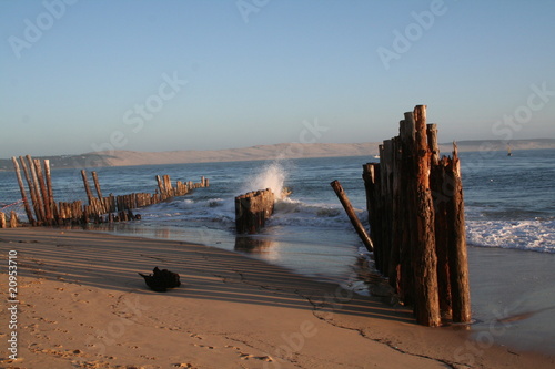 plage du cap ferret par mauvais temps