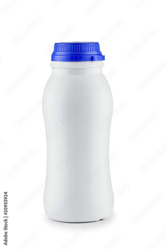isolated white bottle