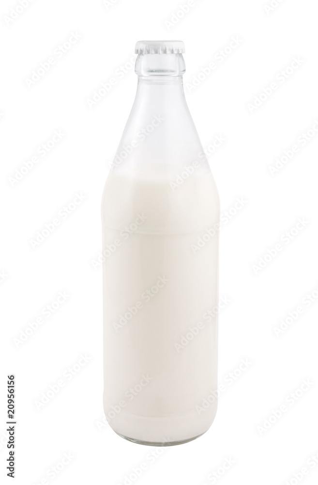 Milk in the bottle isolated on white background Milk in the bottle isolated on white background
