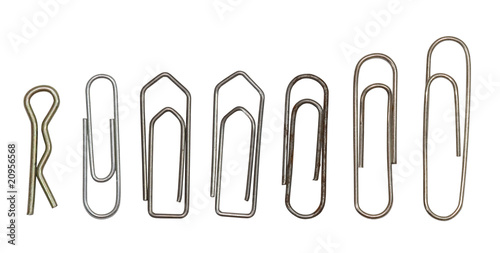 Collection of paper clips photo